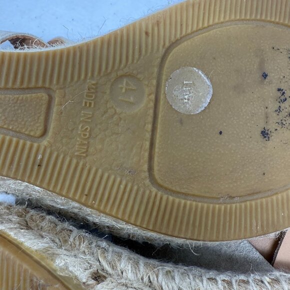 Bettye Muller Beige Suede Espadrille Wedge Sandals strappy Size 41 US 11 Shoes - Picture 8 of 10